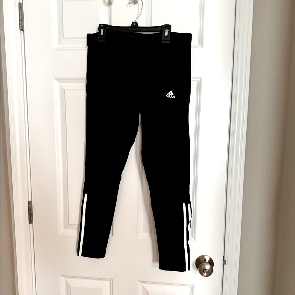 Adidas Black Leggings with Tapered Design